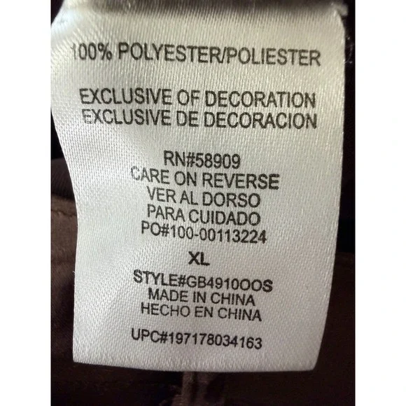 Women's Chocolate Brown Wide Leg Satin Pants Size XL - Picture 6 of 7